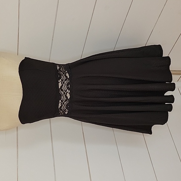 Y2K WILD DAISY medium black mini cocktail dress - Picture 1 of 4